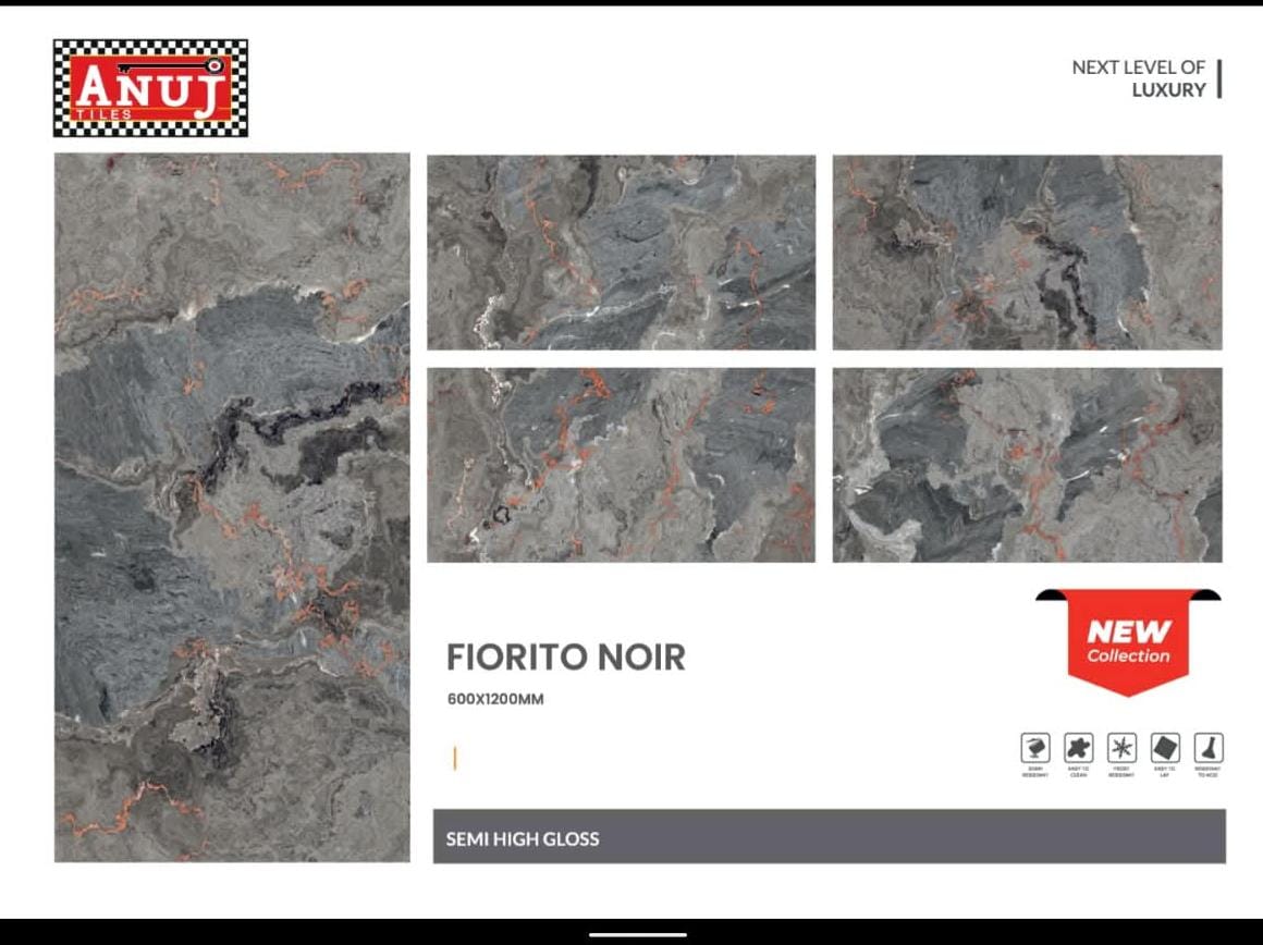 ANUJ 4X2  FLOOR TILE  -FIORITO NOIP